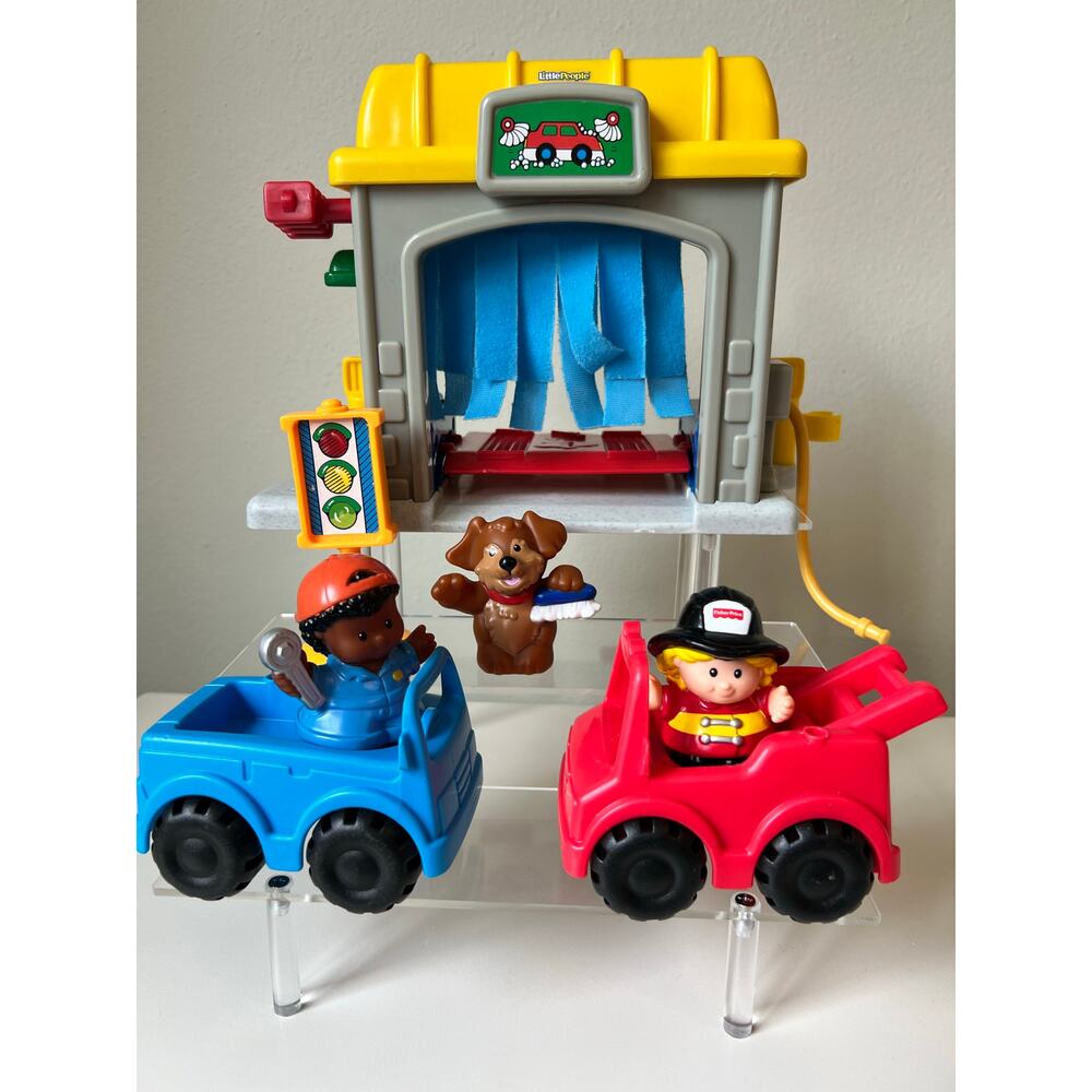 Fisher-Price Little People Car Wash Play-set Mechanic Truck Fire City Parts Lot